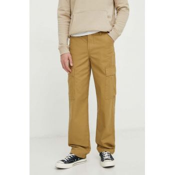 Levi's pantaloni barbati, culoarea bej, drept de firma originali