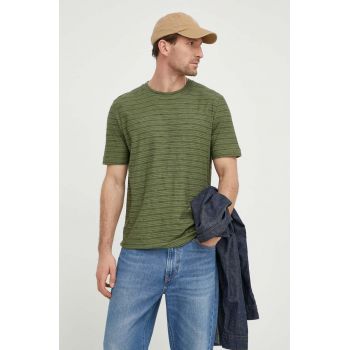 Marc O'Polo tricou din bumbac barbati, culoarea verde, modelator de firma original