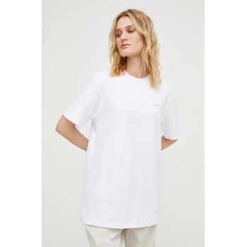 Mercer Amsterdam tricou din bumbac culoarea alb, cu imprimeu