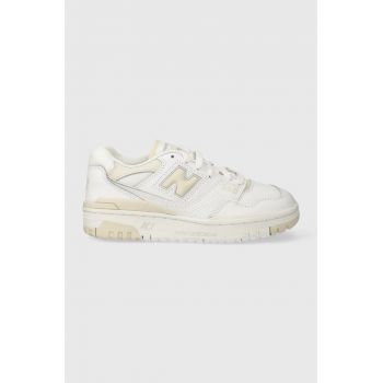 New Balance sneakers din piele 550 culoarea bej, BBW550BK