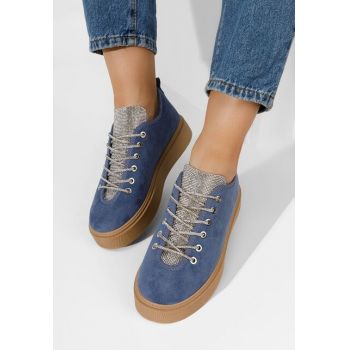 Pantofi casual dama Linette albastri