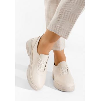 Pantofi casual dama piele Kaya bej