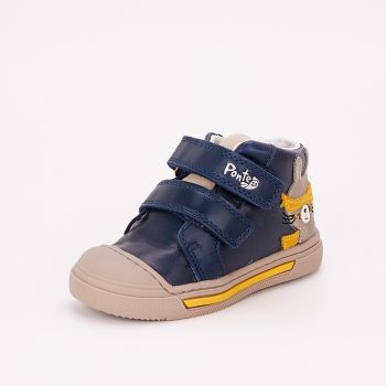 Pantofi Din Piele Cu Supinatie Pentru Băieți Bleumarin Ponte20 (DA03-1-351A) la reducere