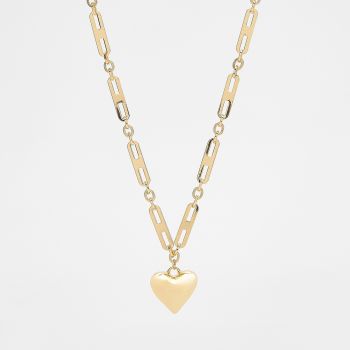 Reserved - Colier placat cu aur, cu pandantiv în formă de inimă - Auriu