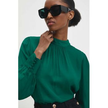 Answear Lab bluza femei, culoarea verde, neted