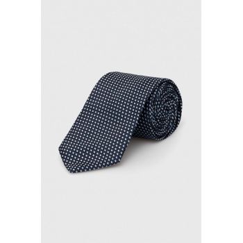 BOSS cravată de mătase culoarea bleumarin 50512543 ieftina