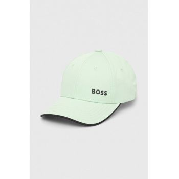BOSS Green șapcă de baseball din bumbac culoarea gri, uni 50505834 de firma originala