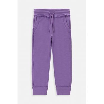 Coccodrillo pantaloni de trening pentru copii culoarea violet, neted ieftini