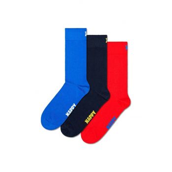 Happy Socks sosete Solid 3-pack ieftine