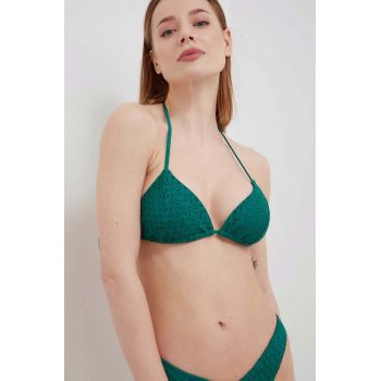 Hollister Co. sutien de baie culoarea verde, cupa usor rigidizata