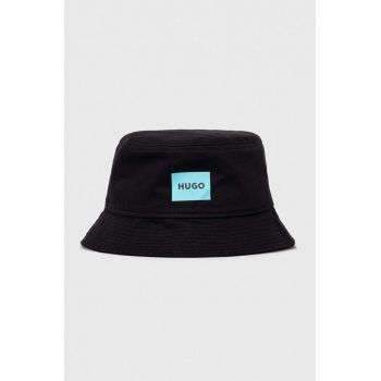 HUGO pălărie din bumbac culoarea negru, bumbac 50514748 de firma originala