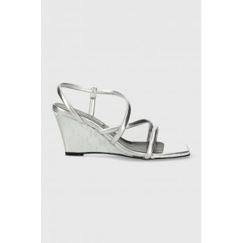 Karl Lagerfeld sandale RIALTO culoarea argintiu, KL34405