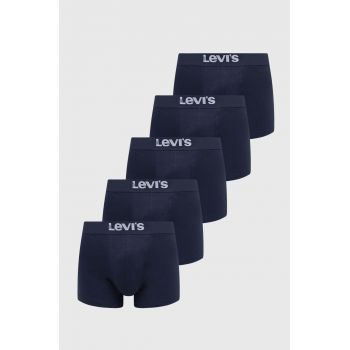 Levi's boxeri 5-pack barbati, culoarea albastru marin de firma originali