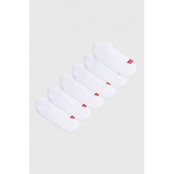Levi's sosete 6-pack culoarea alb