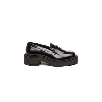 Pantofi loafer de piele ecologica si piele