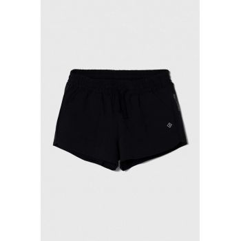 Abercrombie & Fitch pantaloni scurti copii culoarea negru, neted, talie reglabila