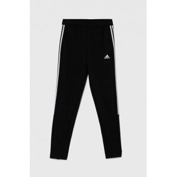 adidas pantaloni de trening pentru copii culoarea negru, cu imprimeu