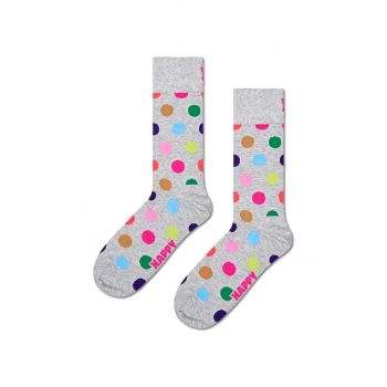 Happy Socks sosete Big Dot Sock culoarea gri