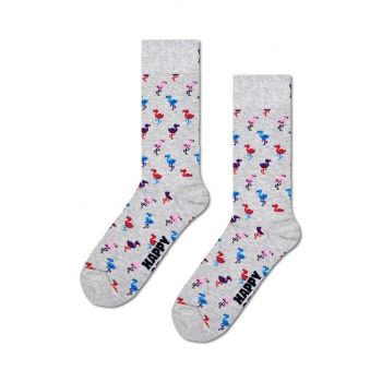 Happy Socks sosete Flamingo Sock culoarea gri ieftine