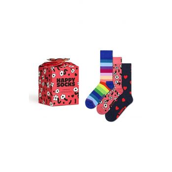Happy Socks sosete Gift Box Flower Socks 3-pack ieftine