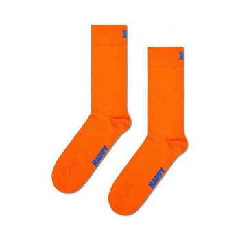 Happy Socks sosete Solid Sock culoarea portocaliu de firma originale