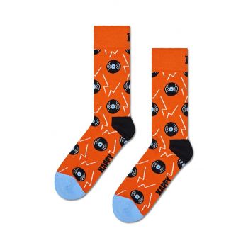Happy Socks sosete Vinyl Sock culoarea portocaliu ieftine
