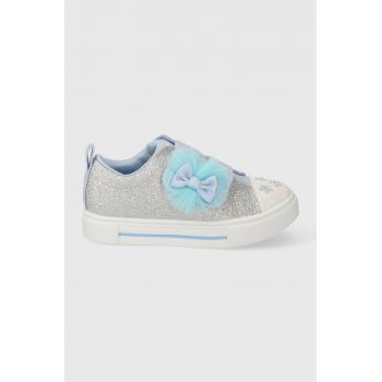 Skechers tenisi copii TWINKLE SPARKS GLITTER GEMS culoarea argintiu de firma originali