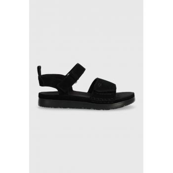 UGG sandale din piele intoarsa pentru copii GOLDENSTAR culoarea negru