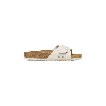 Birkenstock papuci din piele Oita femei, culoarea gri, 1024226