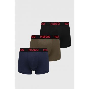 HUGO boxeri 3-pack bărbați, culoarea verde 50496723 de firma originali