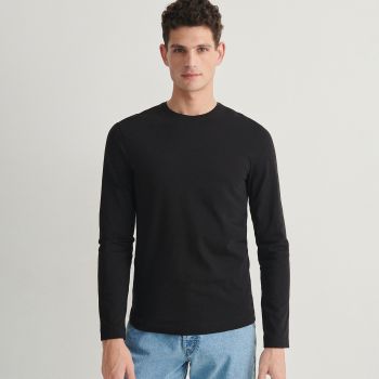 Reserved - Bluză cu mânecă lungă slim - Negru