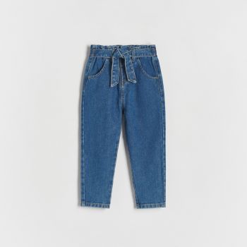 Reserved - Pantaloni baggy clasici din denim - Albastru