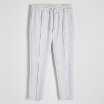 Reserved - Pantaloni cu dungă cusută - Gri deschis