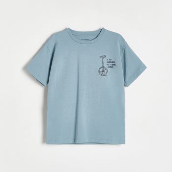 Reserved - T-shirt cu imprimeu - Albastru
