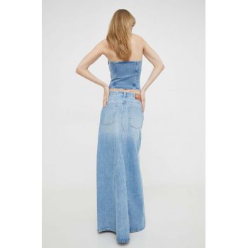 Diesel fustă din denim maxi, dreaptă A10716.09I29