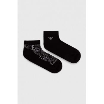 Emporio Armani Underwear sosete 2-pack barbati, culoarea negru ieftine