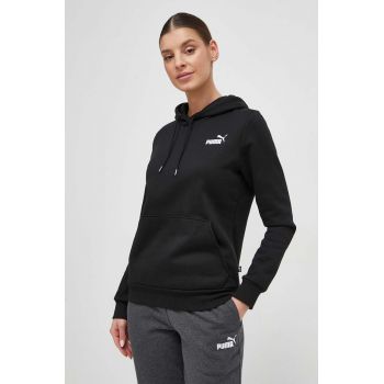 Puma bluză femei, culoarea negru, cu glugă, uni 586799 ieftin