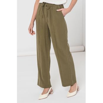 Pantaloni relaxed fit cu snur Olly