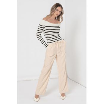 Pantaloni relaxed fit cu snur Olly