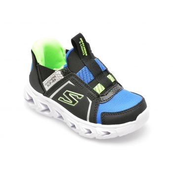 Pantofi SKECHERS negri, HYPNO-FLASH 2.0, din piele ecologica la reducere