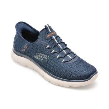 Pantofi sport SKECHERS bleumarin, SUMMITS, din material textil ieftini