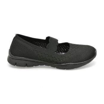 Pantofi sport SKECHERS negri, SEAGER, din material textil la reducere
