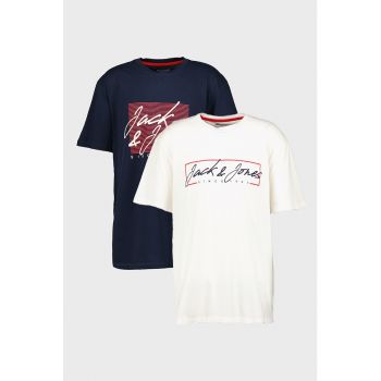 Set de tricouri cu imprimeu logo - 2 piese ieftin