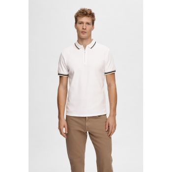 Tricou polo slim fit cu fermoar Toulouse