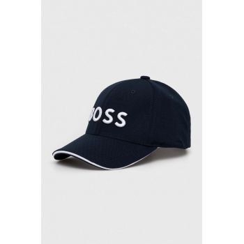 BOSS Green șapcă culoarea negru, cu imprimeu 50496291