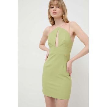 Elisabetta Franchi rochie culoarea verde, mini, mulată