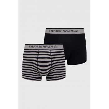 Emporio Armani Underwear boxeri 2-pack barbati, culoarea negru de firma originali