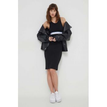 HUGO Blue rochie culoarea negru, mini, mulată 50514583