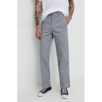 HUGO pantaloni barbati, culoarea gri, drept