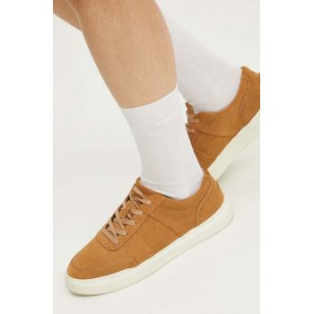 Medicine sneakers din piele intoarsă barbati, culoarea maro